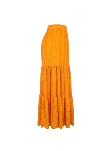 Orange Polyester Damen Rock