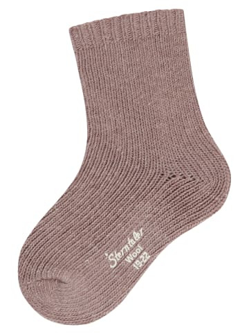 Socken Wolle in taupe