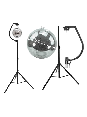 Spiegelkugel 50cm mit Stativ und Motor in schwarz