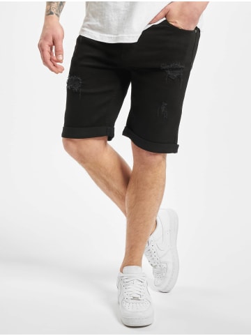 Jeans-Shorts in black destroy