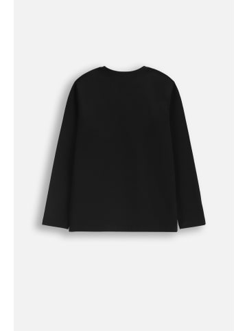 Langarm-T-Shirt in schwarz