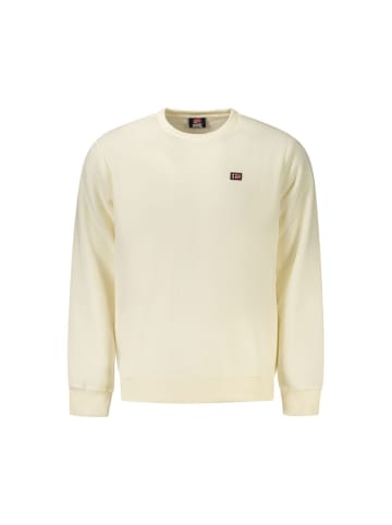 Weiß Baumwolle Herren Sweatshirt