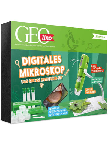 GEOLINO 67184 Digitales Mikroskop für drinnen und draußen + Begleitbuch 8+