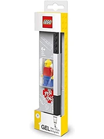 LEGO Gel Pen und klassische Minifigur in Schwarz-Weiß