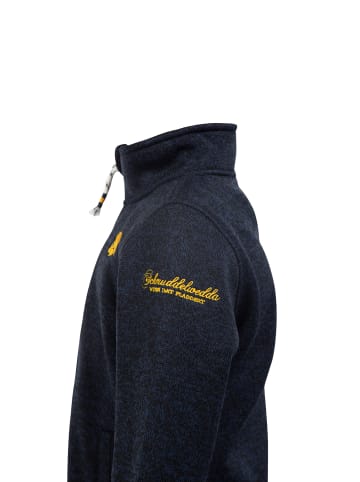 Jungen Strickfleecejacke in Marine Melange
