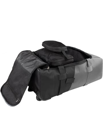 Reisetasche 60 L mit 4 Kleidertaschen in Schwarz/Grau