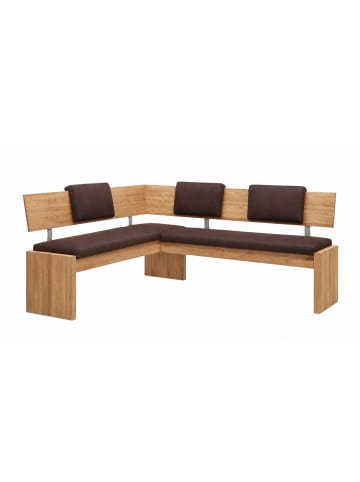 ECKBANK mit Truhe Dani 2 für 5 Personen Massivholz Wildeiche/Braun