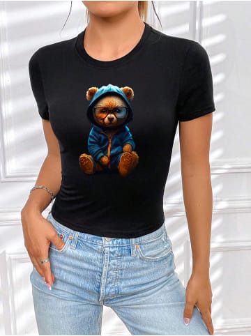 T-Shirt Teddy Chill SCHWARZ-Blau