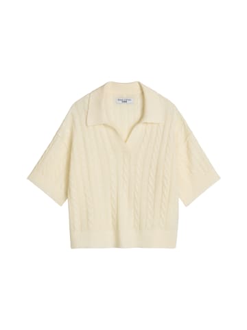 Strickpolo oversized in White Blush