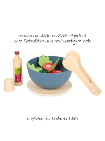 10-tlg Schneide-Set Salat mit Schüssel, in multicolored