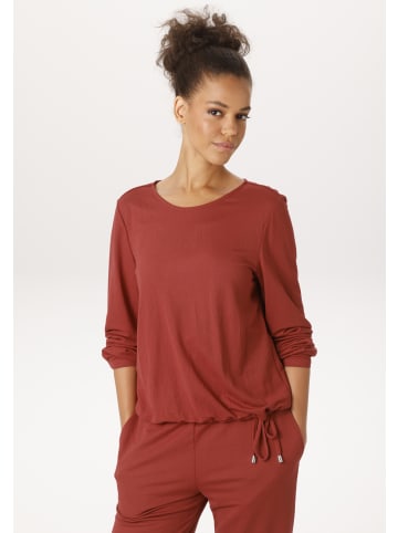 Langarmshirt in dunkelrot