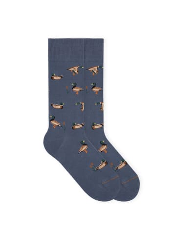 Gemusterte Socken Best of Icons in Duck Stone Blue
