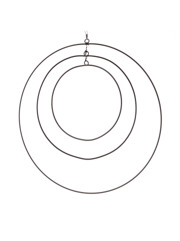 Dekoringe Metallringe für DIY/zum Basteln 30/20/15cm in schwarz