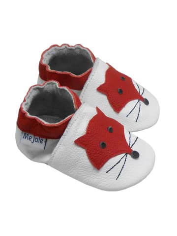 Leder-Krabbelschuhe in Weiß