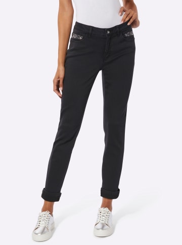 Bauchweg-Jeans in black denim