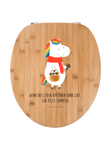 WC Brille Einhorn Pilz mit Spruch in Braun