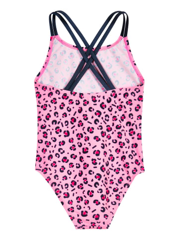 UV-Schutz Badeanzug Leo-Print in pink
