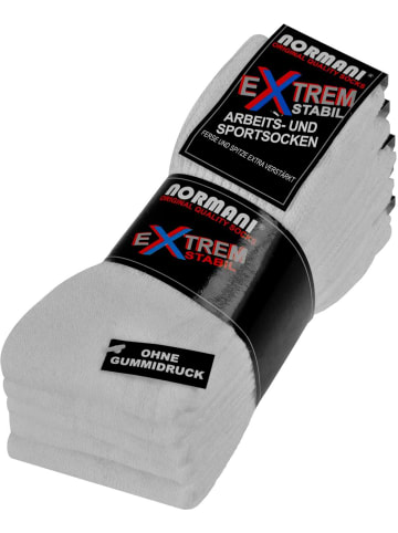 10 Paar Extrem Stabile Arbeits & Sportsocken Extrem in Weiß