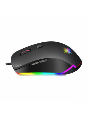 INCA IMG-327 PRO Optisch Gaming Maus 4800 DPI RGB-Logo-Effekt schwarz in schwarz