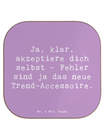 Untersetzer Spruch Selbstakzeptanz Trend mit Sp... in Lavendeltraum