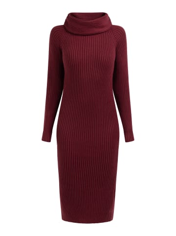 Damen Strickkleid in Dunkelkirschrot