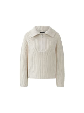 Troyer-Pullover aus Baumwollmischung in Offwhite