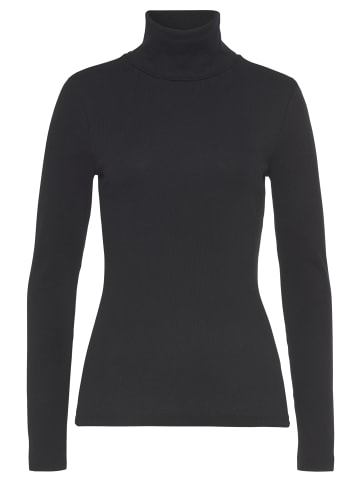 Langarmshirt in schwarz