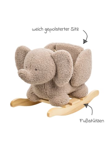 Schaukeltier - Elefant - Taupe in brown