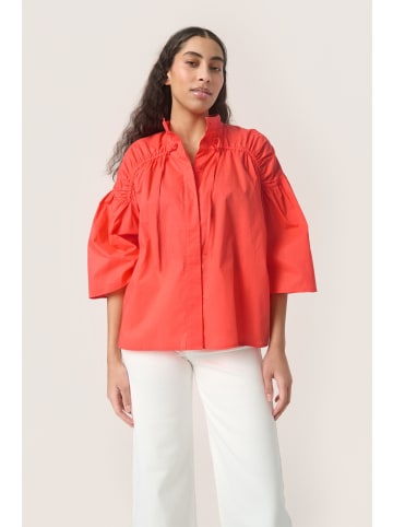 Kurzarmhemd SLJosie Lockere Passform in Hot Coral