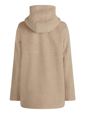 Wolljacke mit Kapuze in Walnut Melange