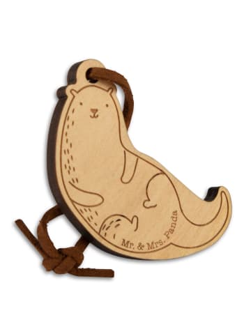 Schlüsselanhänger Otter Kopfüber ohne Spruch in Braun