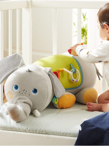 Stoffpuppe Entdeckertier Elefant in mehrfarbig