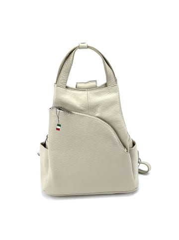 Leder Cityrucksack Florence Rucksack beige ca. 27cm