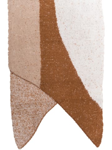 Asymmetrischer Web Schal in Braun-Beige-Creme