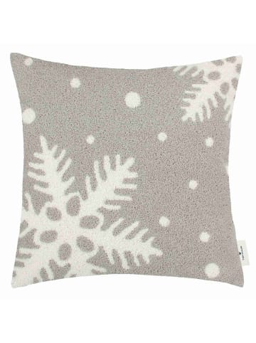 Zierkissenhülle WINTER FLAKE 1 in Grau
