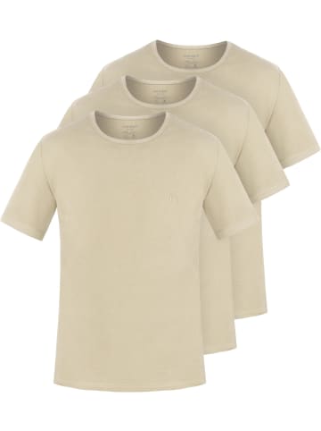 3er Set Herren T-Shirts aus Bio-Baumwolle Nyons in Beige