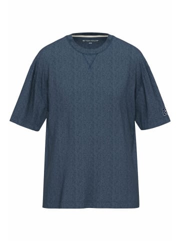 T-Shirt Brügge in blau-mittel-uni