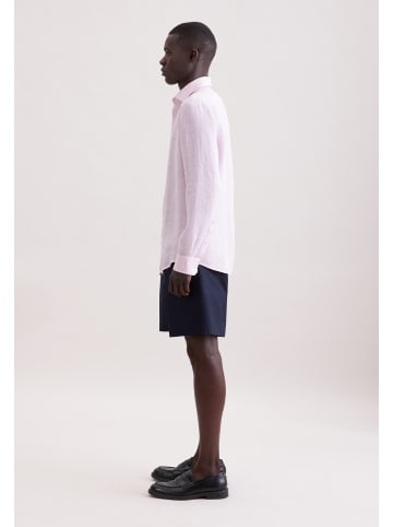Leinenhemd Slim in Rosa