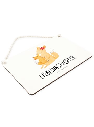 Deko Schild Fuchs Mama mit Spruch in Weiß
