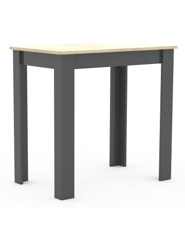 Holz Esstisch Küchentisch Esal 80 x 50 cm in Anthrazit / Honig-Eiche