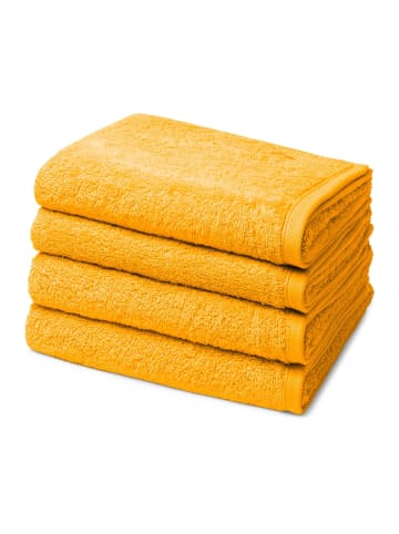 4 X Handtuch im Set Vita in Sonnengelb