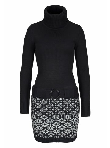 Strickkleid in schwarz-weiß