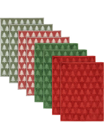 Baumwolle, Jacquard Küchen-Set 8-teilig in bunt