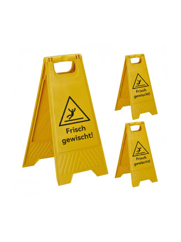 3x Frisch Gewischt Aufsteller in Gelb
