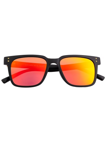 Polarisierte Sonnenbrille "Capri" in Schwarz/Rot-Gelb