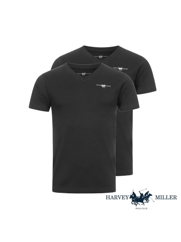 Harvey Miller Tshirt 2er Pack mit V-Hals-Ausschnitt 2x Schwarz