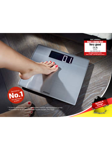 Personenwaage Style Sense Safe 300 silber schwarz 30,0 x 35,0 x 2,8 cm