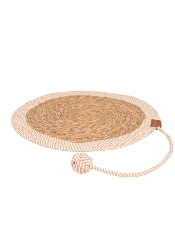Kratzmatte Tina aus Seegras 50 cm Durchmesser in Beige
