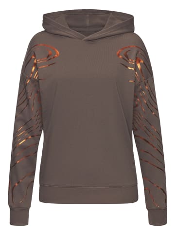 Hoodie in braun, kupfer