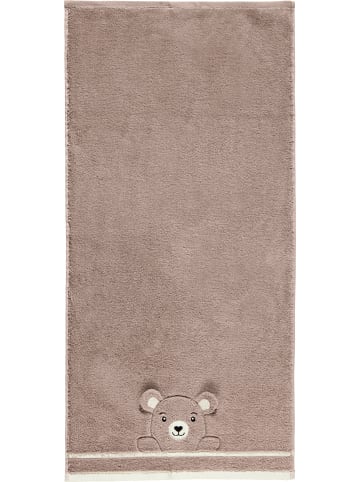 Frottier Kinder-Handtuch Bär 3D in beige